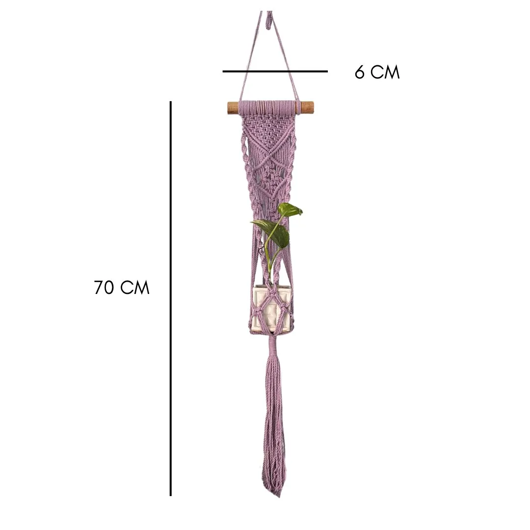 Lavender Macrame Plant Holder - Set of 2