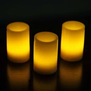 LED Votive Tea Light Candles Wedding Home Spa Party Venue Decor - 3/pk