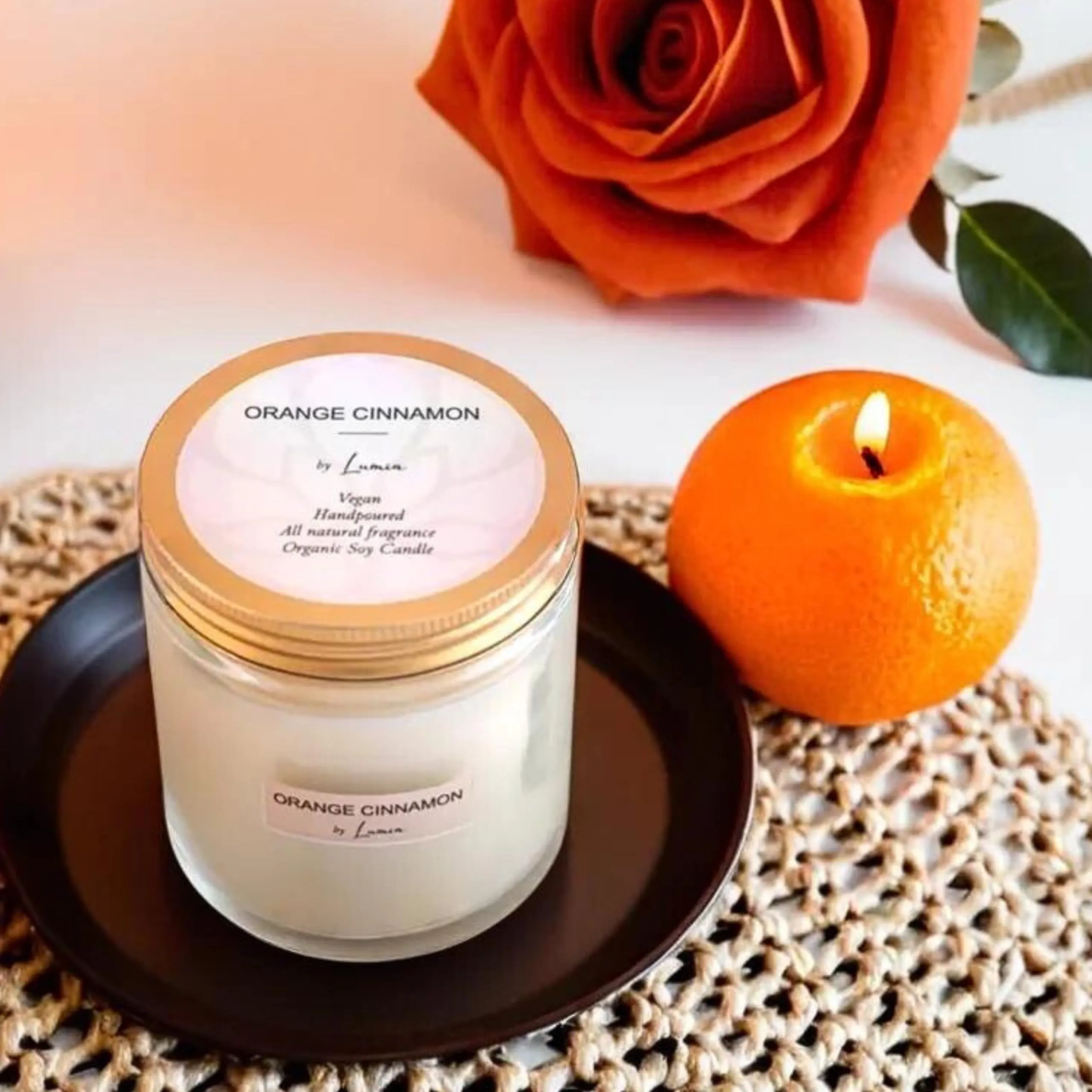 LUMIA Set of 5 Organic Scented Soy Wax Candles for Bedroom and Home | Aromatherapy | Perfect Home Gift | Eco-Friendly | Vegan | Non-Toxic | Phthalate-Free | Long-Lasting | Pack of 5 | 165 grams Each
