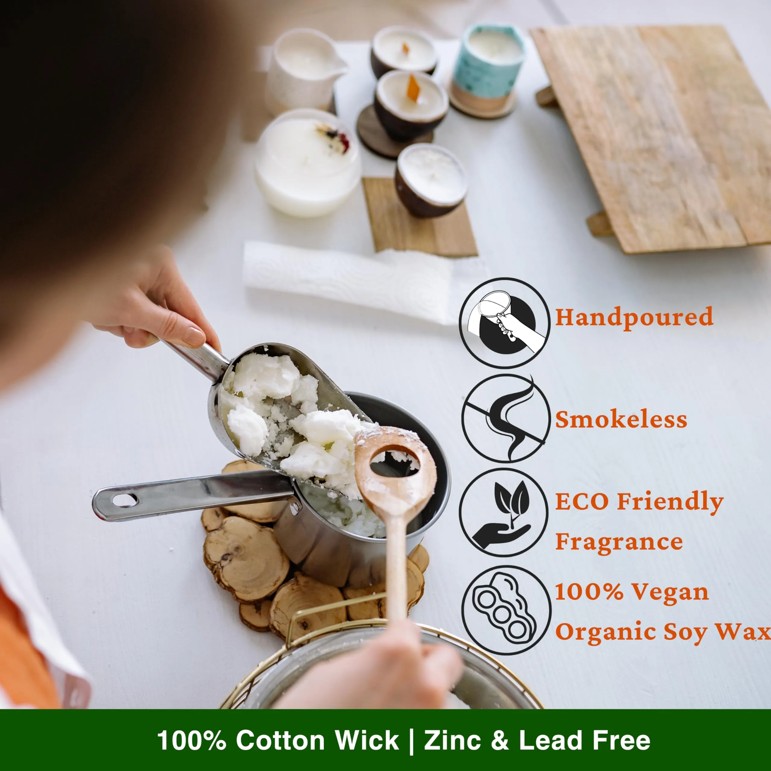 LUMIA Set of 5 Organic Scented Soy Wax Candles for Bedroom and Home | Aromatherapy | Perfect Home Gift | Eco-Friendly | Vegan | Non-Toxic | Phthalate-Free | Long-Lasting | Pack of 5 | 165 grams Each