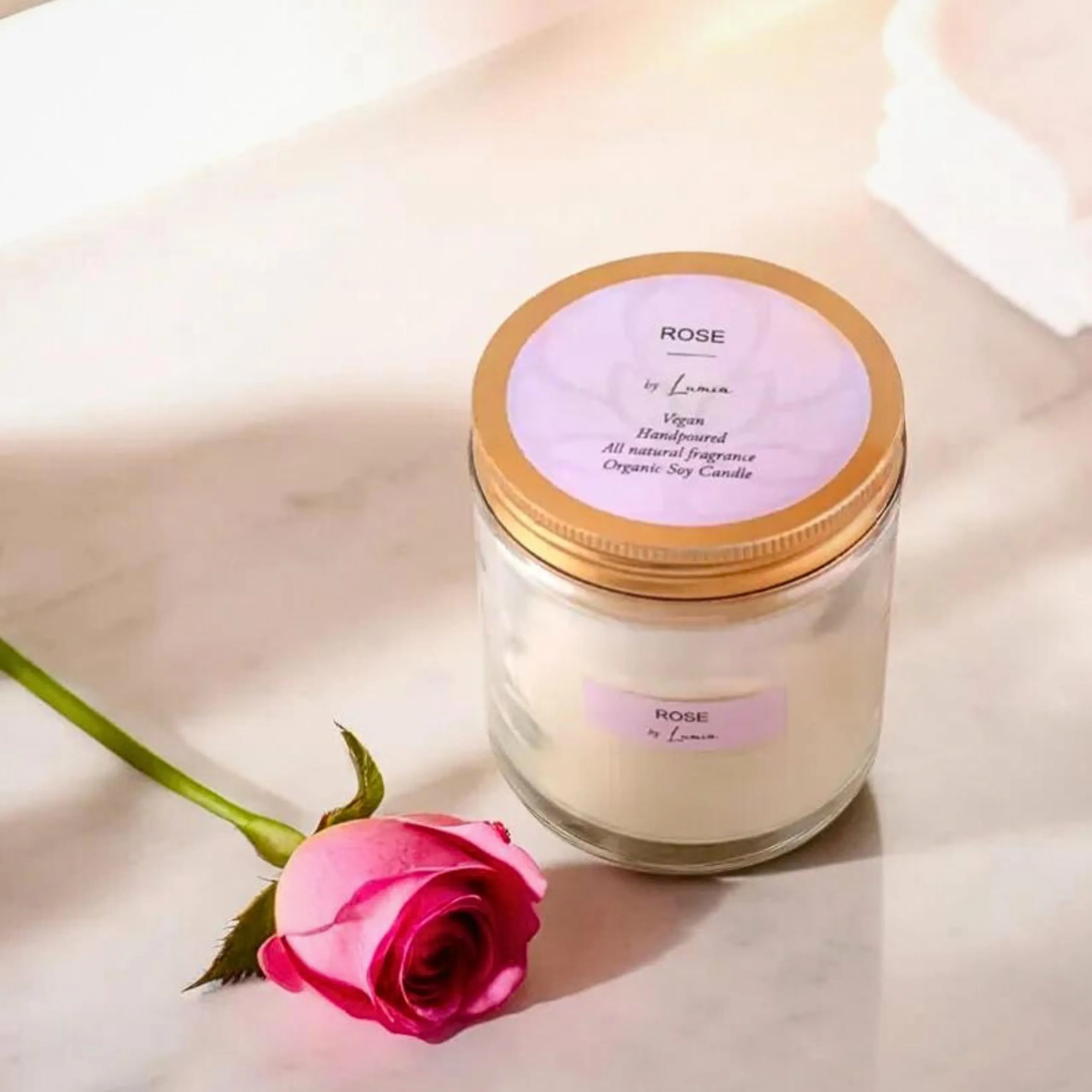 LUMIA Set of 5 Organic Scented Soy Wax Candles for Bedroom and Home | Aromatherapy | Perfect Home Gift | Eco-Friendly | Vegan | Non-Toxic | Phthalate-Free | Long-Lasting | Pack of 5 | 165 grams Each