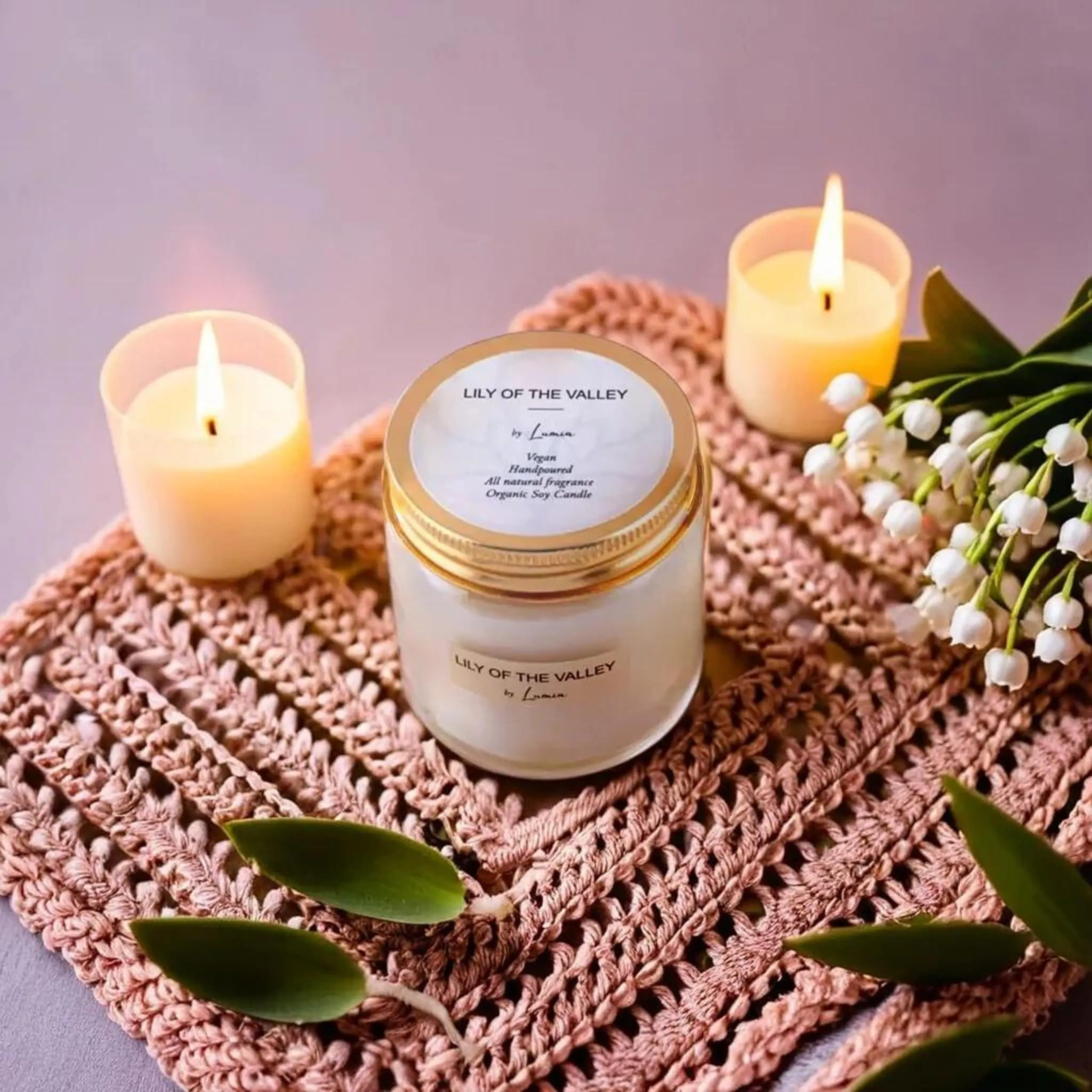LUMIA Set of 5 Organic Scented Soy Wax Candles for Bedroom and Home | Aromatherapy | Perfect Home Gift | Eco-Friendly | Vegan | Non-Toxic | Phthalate-Free | Long-Lasting | Pack of 5 | 165 grams Each