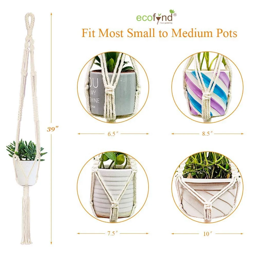 Macrame Plant Hanger with Beads (Set of 3)