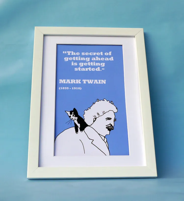 Mark Twain Print (on getting started)