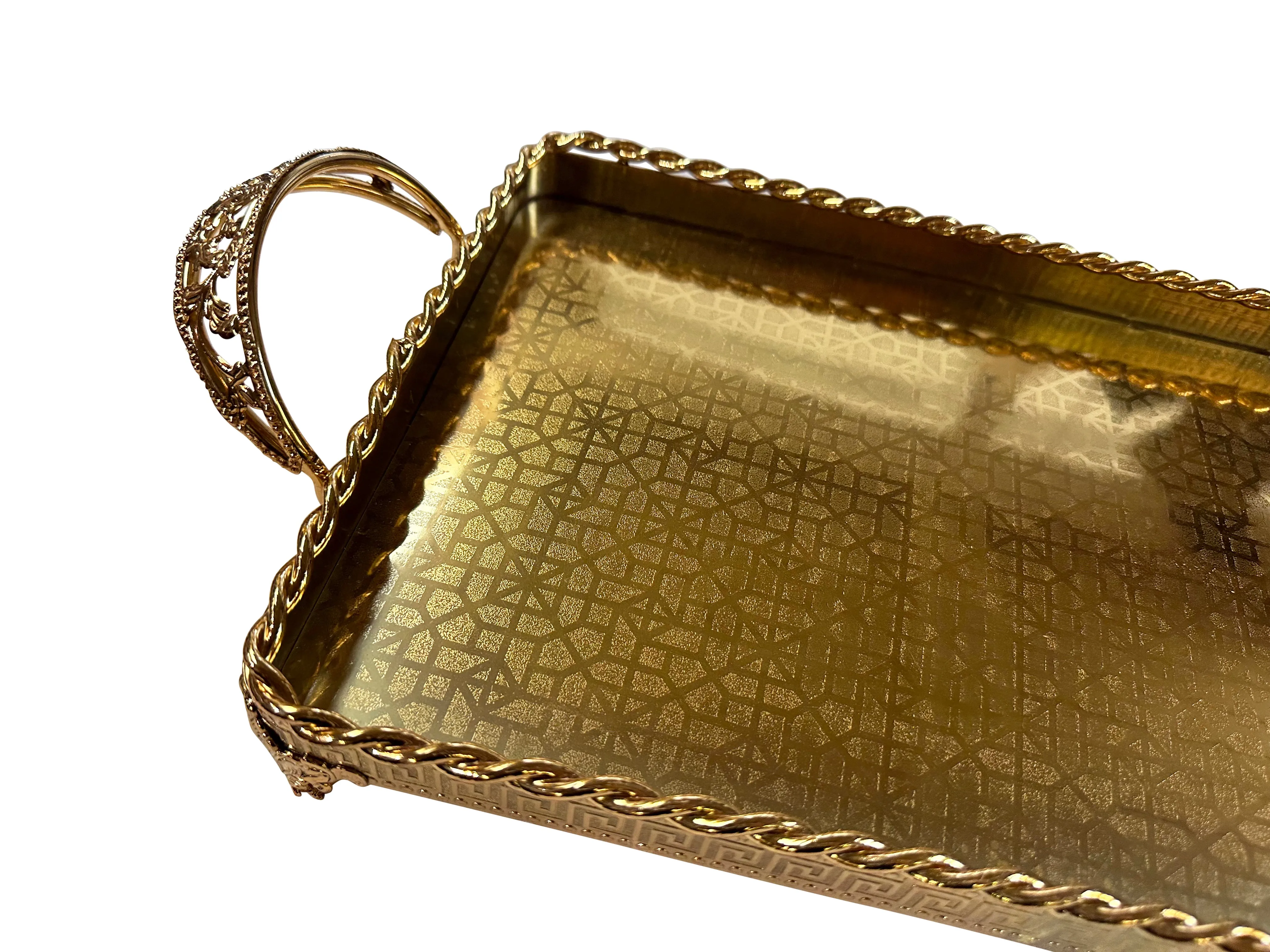 Metal Gold Wedding and Shirnee Tray