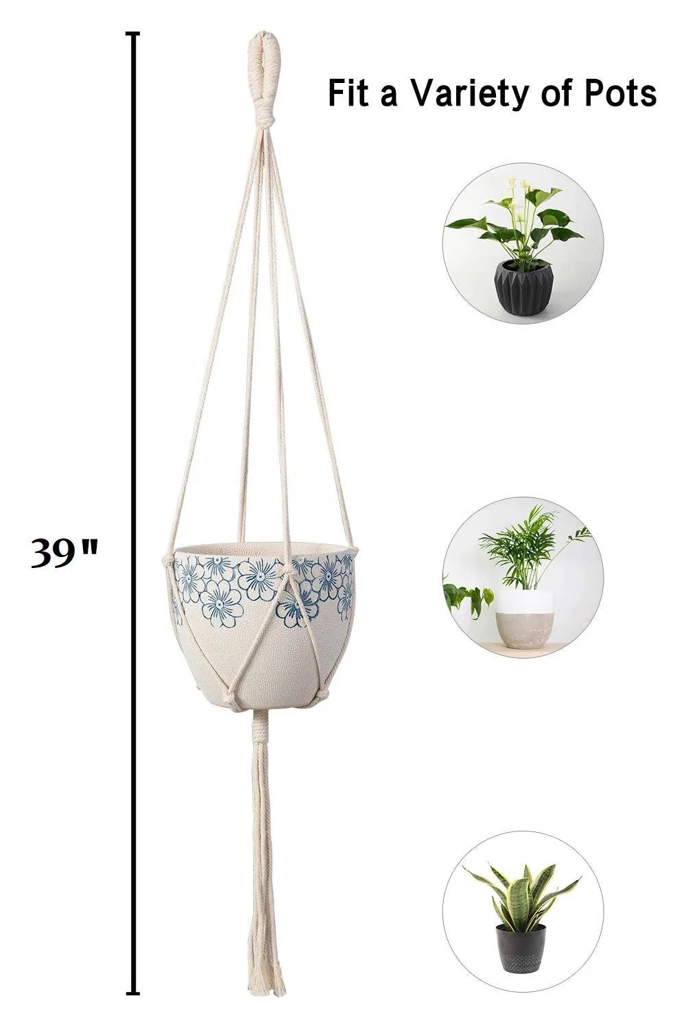 Minimalist Macrame Plant Hanger (Set of 2)