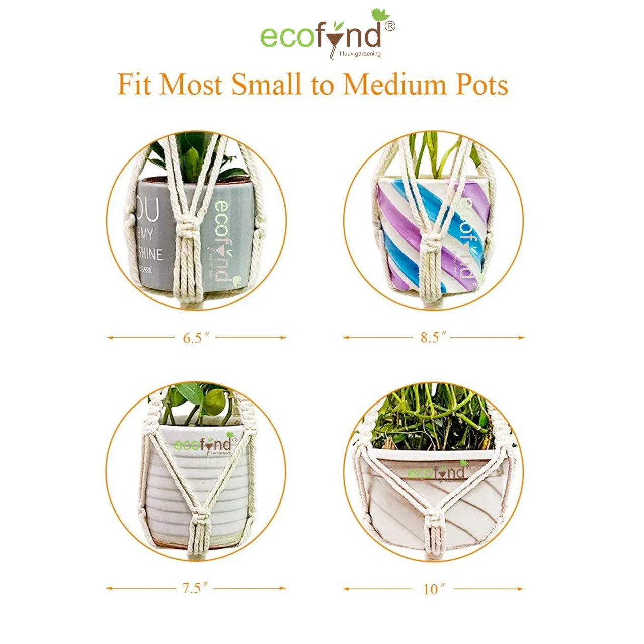Minimalist Macrame Plant Hanger (Set of 3)