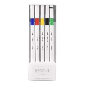 Mitsubishi Uniball Emott Fineline Pen Black 0.4mm Yellow