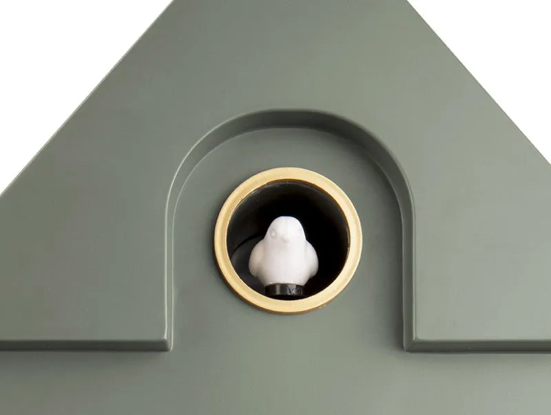 Modern Cuckoo Clock in Jungle Green