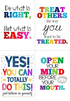 Motivational quotes (set of 4)