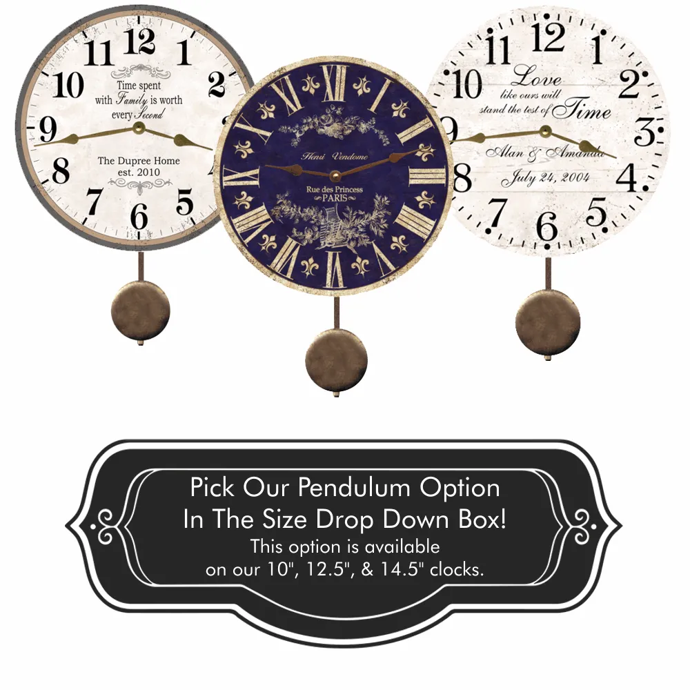 Motorcycle Clock with Custom Wording- Unique Motorcycle Clock
