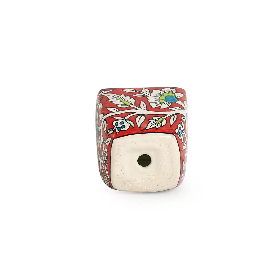 'Mughal Roots' Floral Handpainted Ceramic Planter Pots (Set of 2)