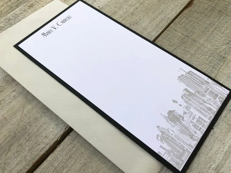 New York Cards - New York Stationery - New York Note Cards - Skyline Cards - Skyline Stationery - Skyline Note Cards - Personalized Cards