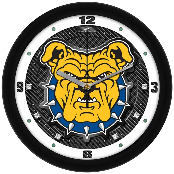 North Carolina A&T Wall Clock - Carbon Fiber Textured