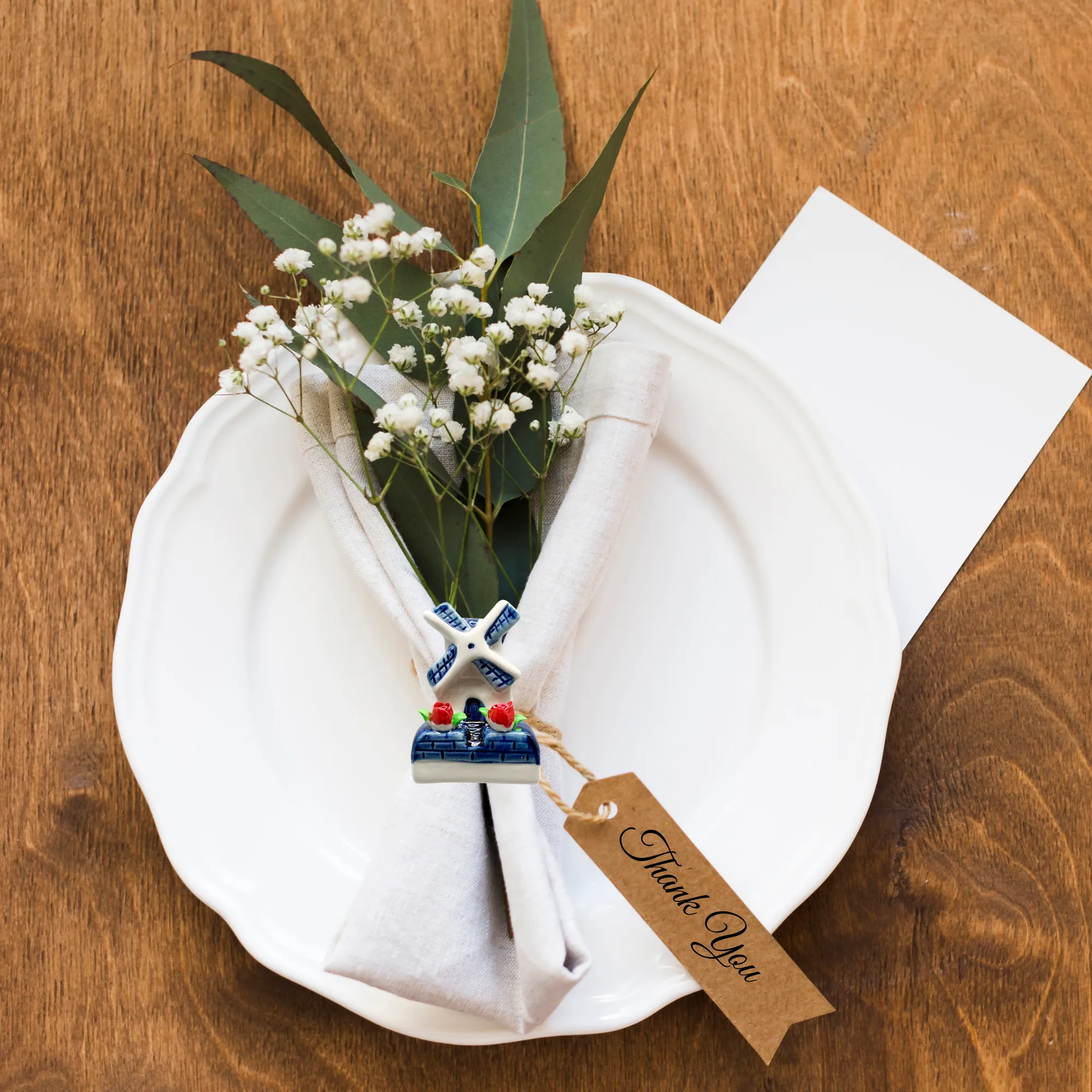 Novelty Windmill With Tulips Magnets