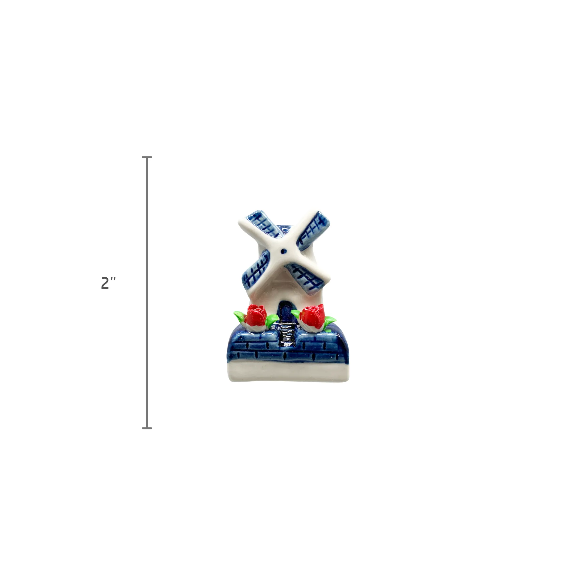 Novelty Windmill With Tulips Magnets