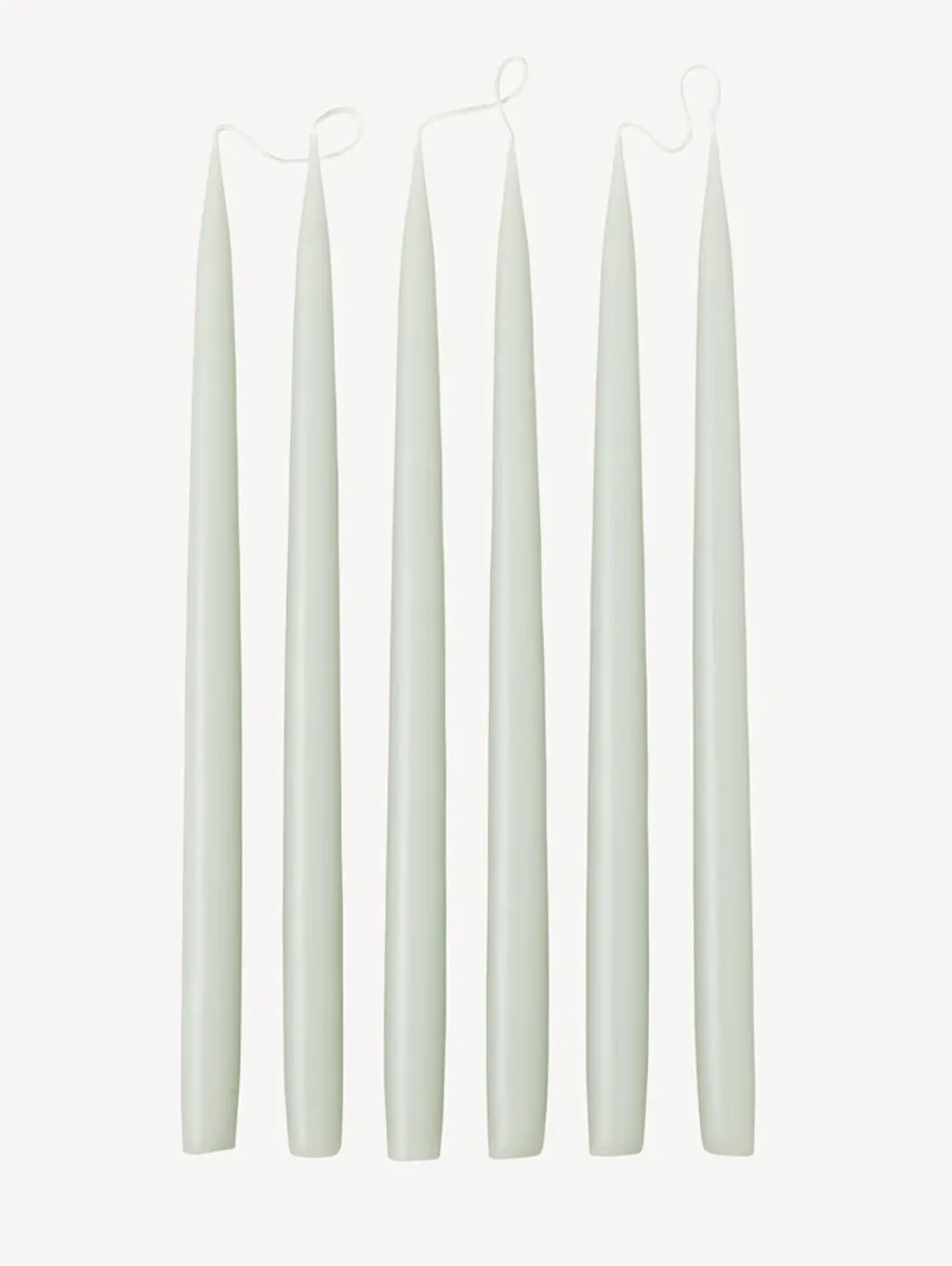 Pale Green Candles (set of 6)