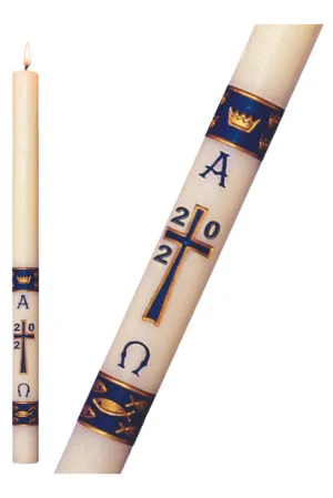 Paschal Candle - Dark Blue Gloria