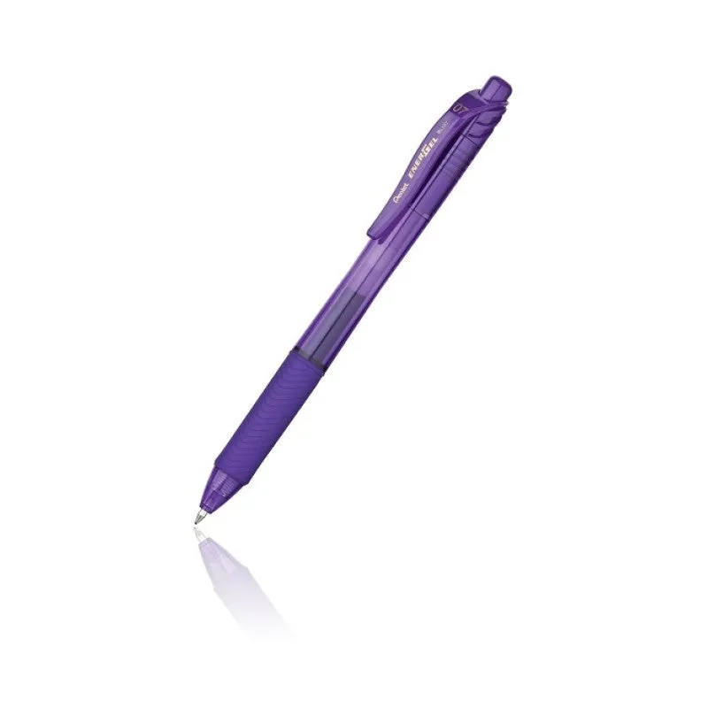 Pentel PE-BL107-10 Energel-X Gel Roller Pen 0.7MM Tip Lime Violet