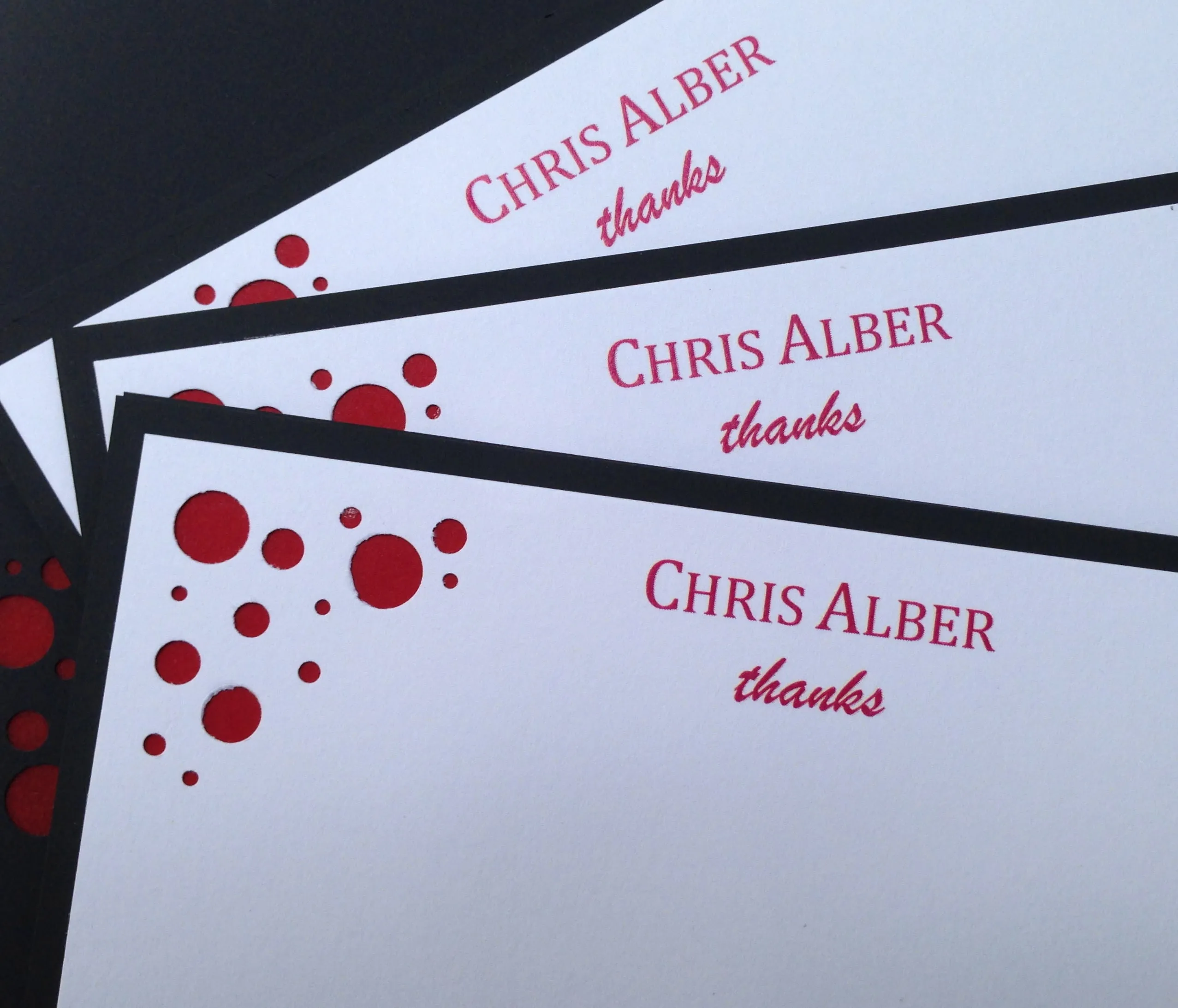 Personalized Thank You Cards, Confetti Thank You Cards, Thank You Cards, Modern Stationery for Men, Mens Stationery, Set of 8 Cards