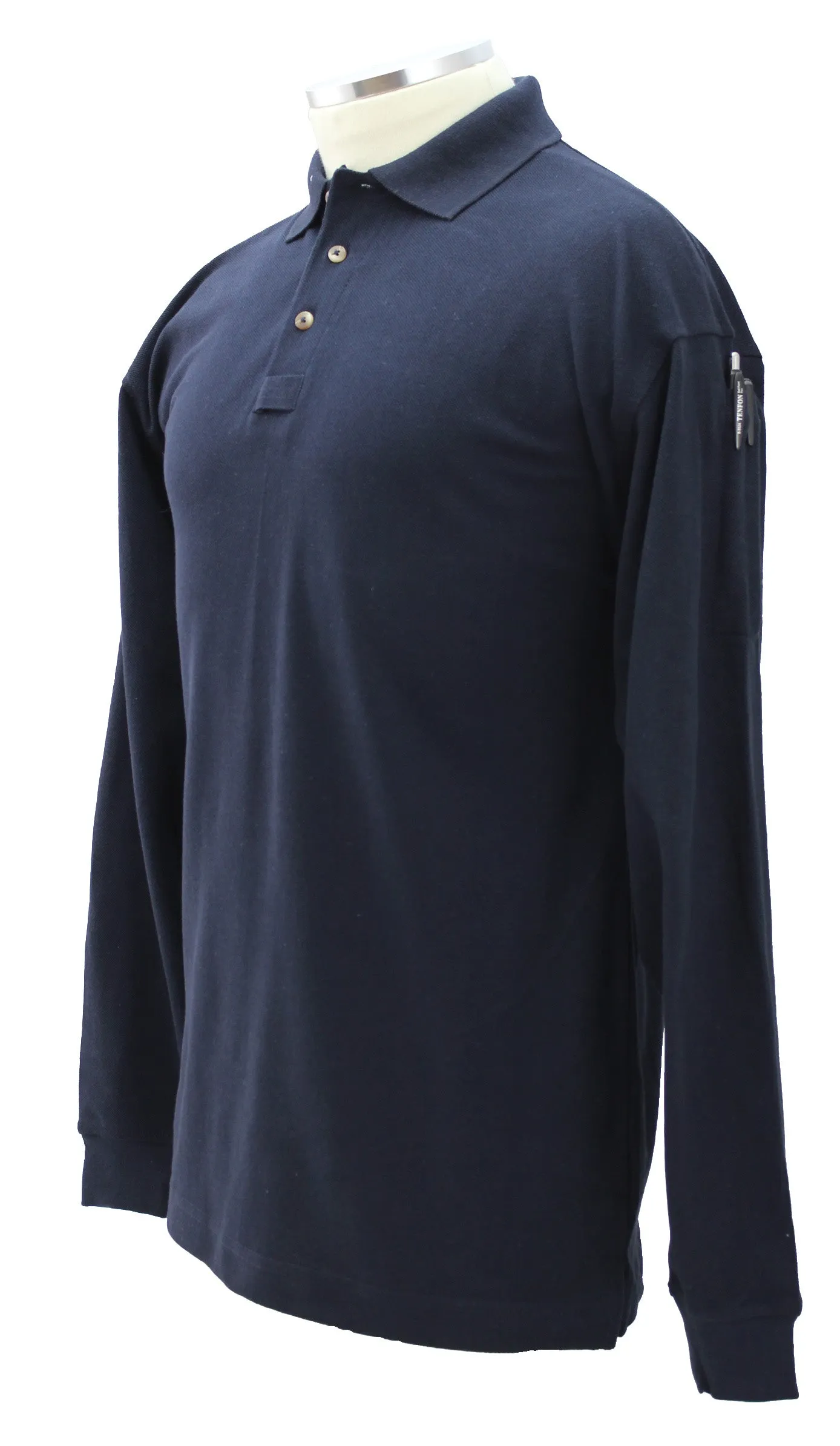 Plain Polycotton Tactical Long Sleeve Polo Shirt