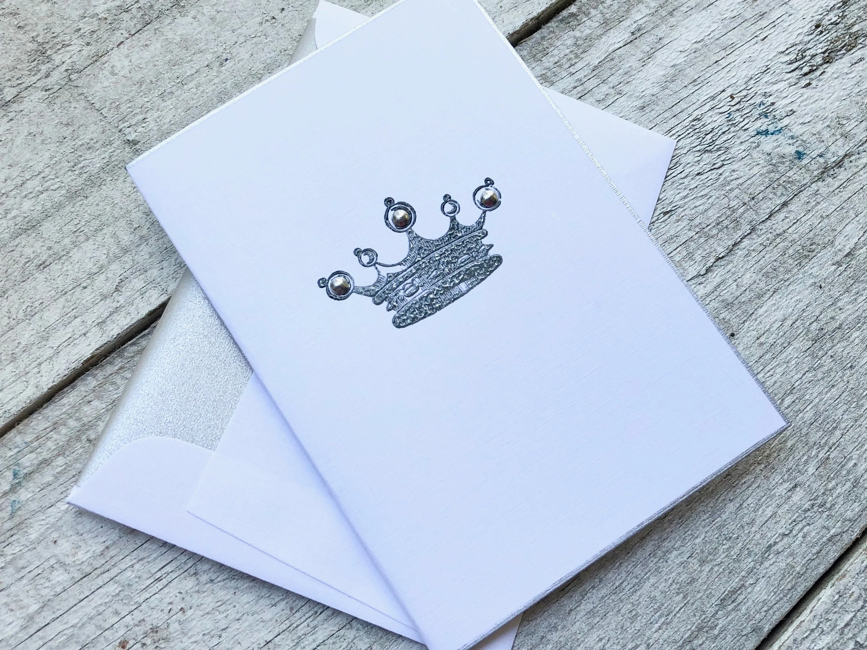 Princess Note Cards - Princess Stationery - Princess Cards - Crown Stationery - Crown Cards - Crown Note Cards - Birth Announcement