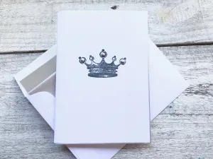 Princess Note Cards - Princess Stationery - Princess Cards - Crown Stationery - Crown Cards - Crown Note Cards - Birth Announcement