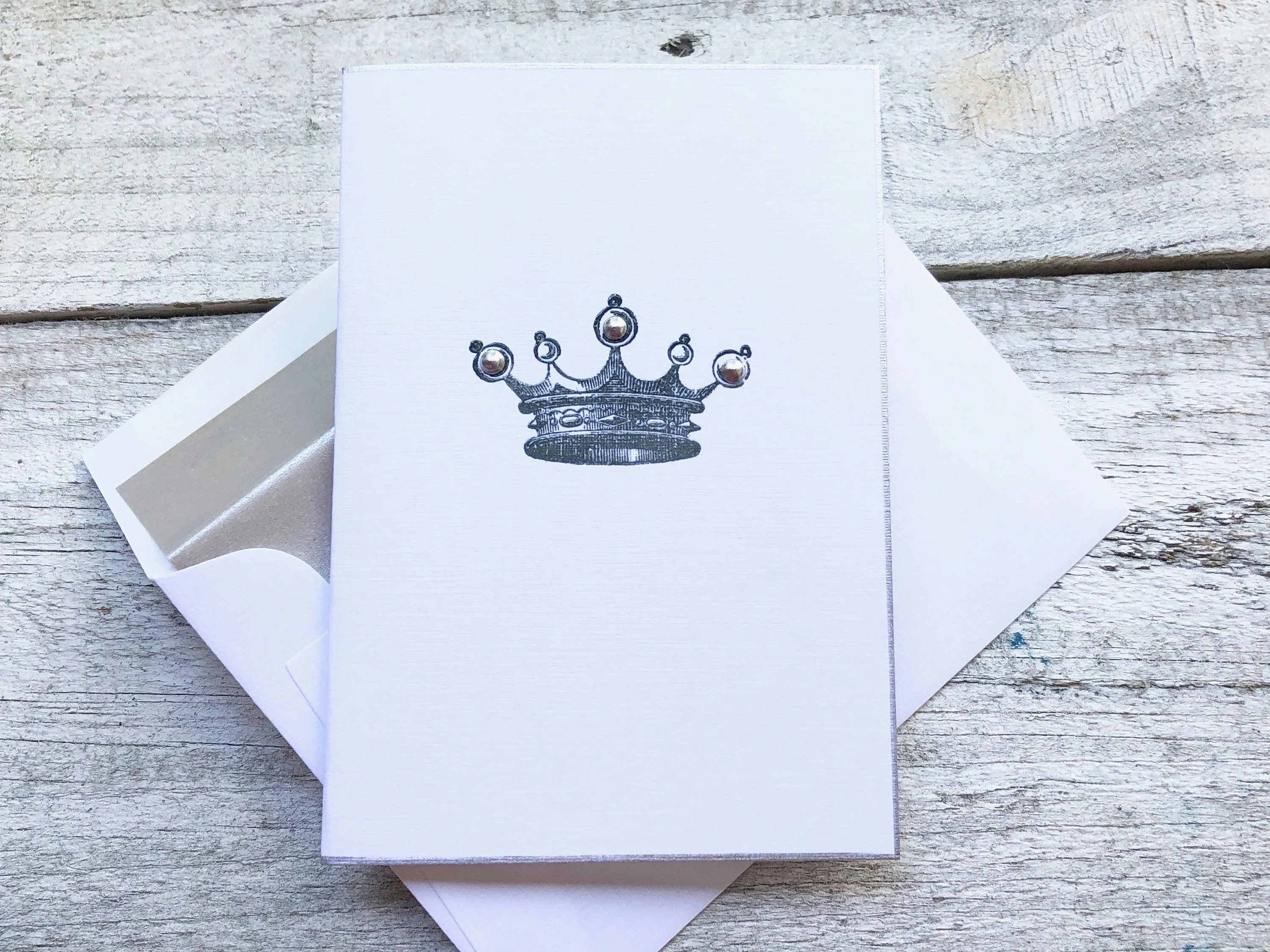 Princess Note Cards - Princess Stationery - Princess Cards - Crown Stationery - Crown Cards - Crown Note Cards - Birth Announcement
