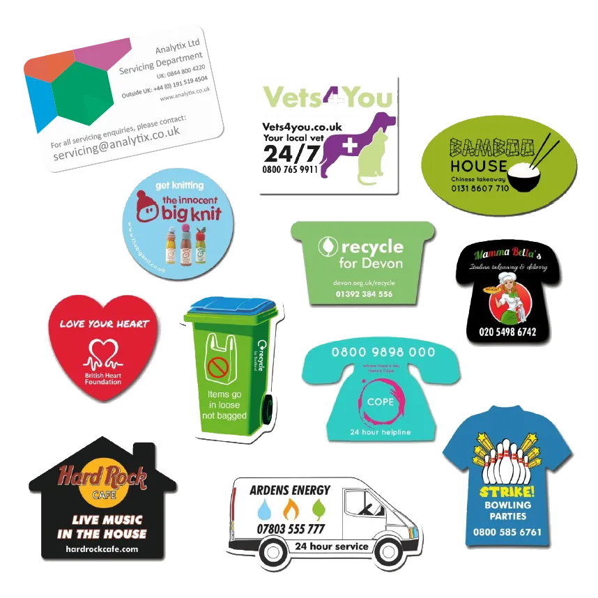 Printed Fridge Magnets - Unprinted sample
