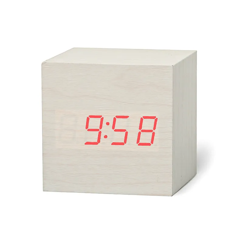 Qualified Digital Wooden LED Alarm Clock Wood Retro Glow Clock Desktop Table Decor Voice Control Snooze Function Desk Tools