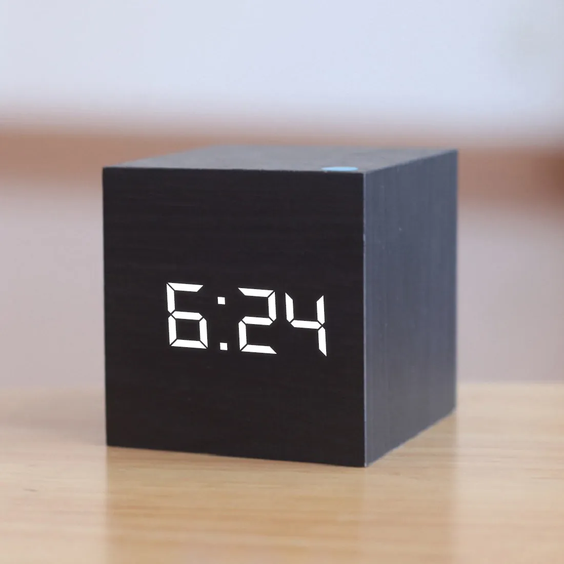 Qualified Digital Wooden LED Alarm Clock Wood Retro Glow Clock Desktop Table Decor Voice Control Snooze Function Desk Tools