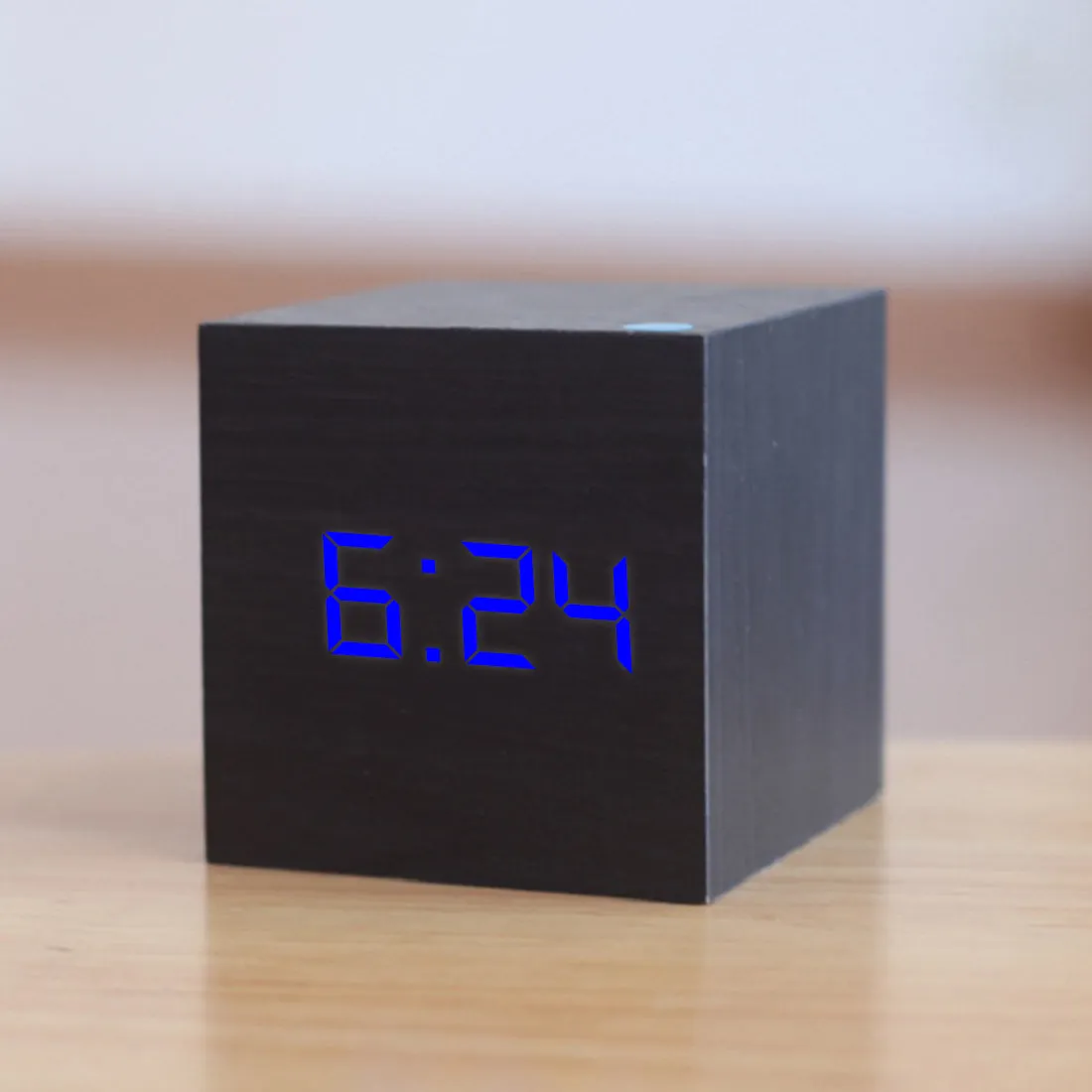 Qualified Digital Wooden LED Alarm Clock Wood Retro Glow Clock Desktop Table Decor Voice Control Snooze Function Desk Tools