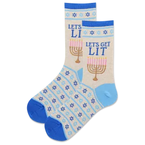 "Let's Get Lit" Crew Socks by Hot Sox