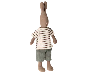 Rabbit Size 2 Brown, Striped Blouse