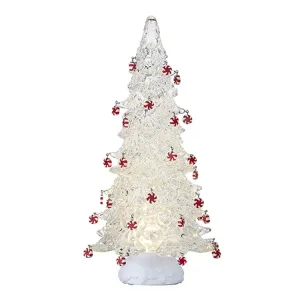 Raz Imports 2022 Lighted Tree w/ Peppermint Ornaments & Swirling Glitter