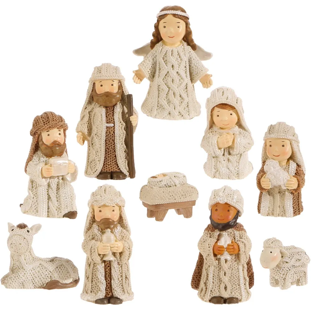 Raz Imports Tidings Of Joy 2.5" Nativity, Set of 10.