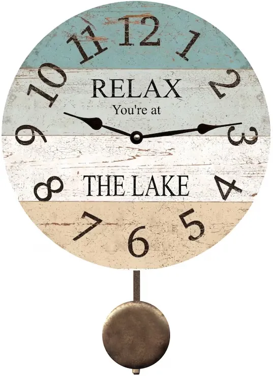 Relax Lake Themed Clock- Personalized Lake Clock
