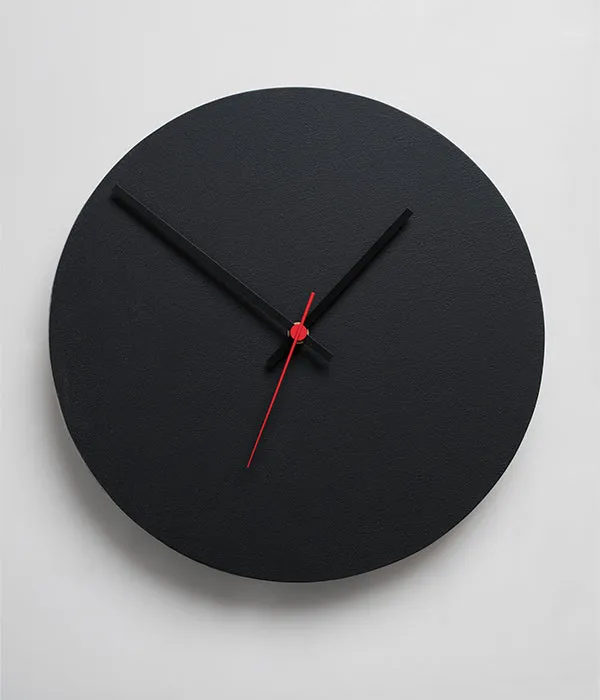 Round Clock Black
