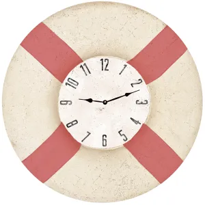 Rustic Handmade Life Preserver Clock – Maritime Home Accent