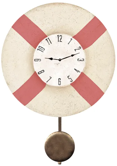 Rustic Handmade Life Preserver Clock – Maritime Home Accent