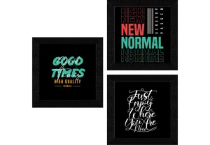 SAF paintings Engineered Wood, Quote, Landscapes, motivational, Flowers Framed Painting, Multicolour, UV Textured, 10 Inch X 10 Inch SANFQT31424