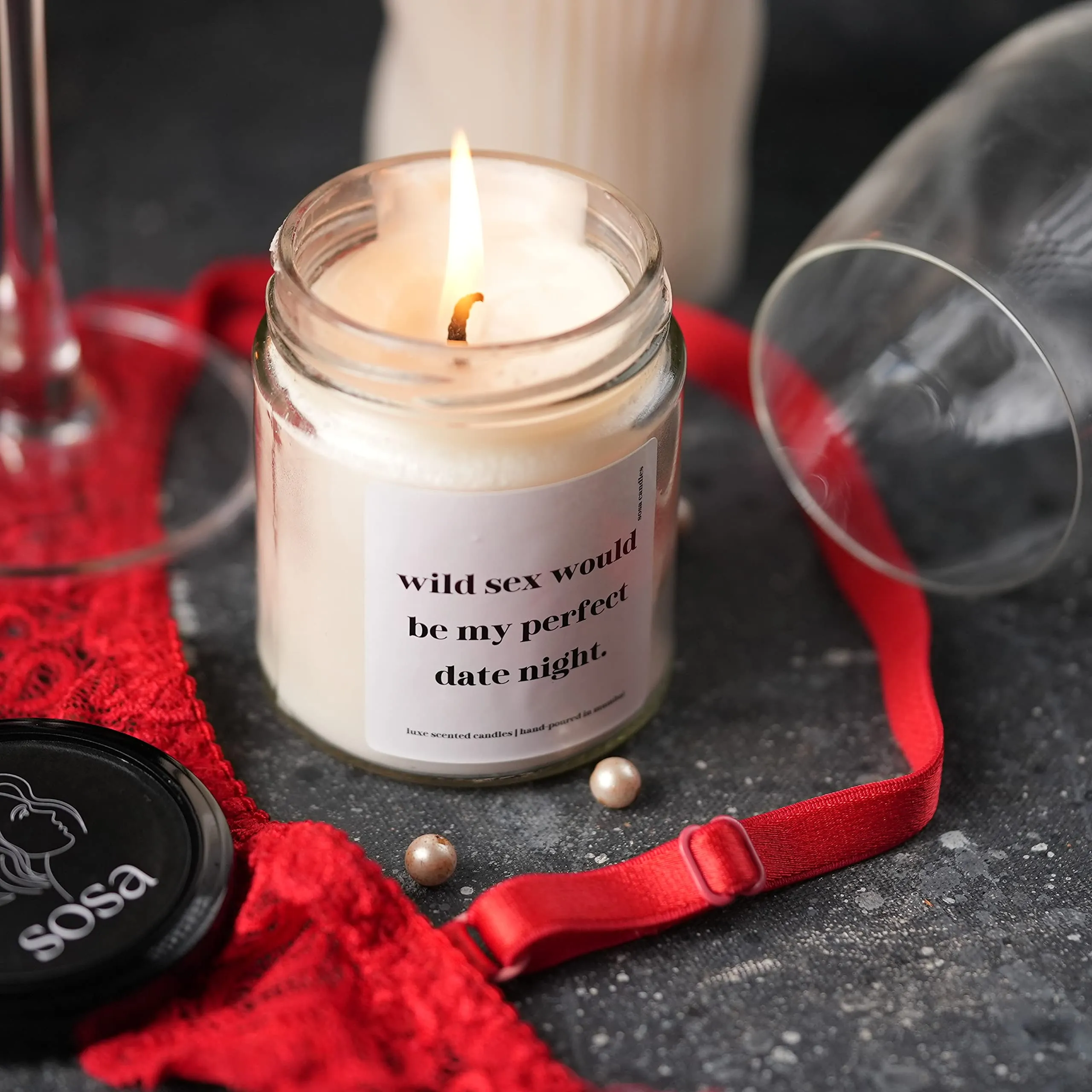 Scented Date Night Candles | Scented Candles for Date Night Decoration | Scented Candles for Bedroom | Valentine Gifts for Couples | Romantic Candle Gifts for Him Her Wife Husband Girlfriend, 40hrs