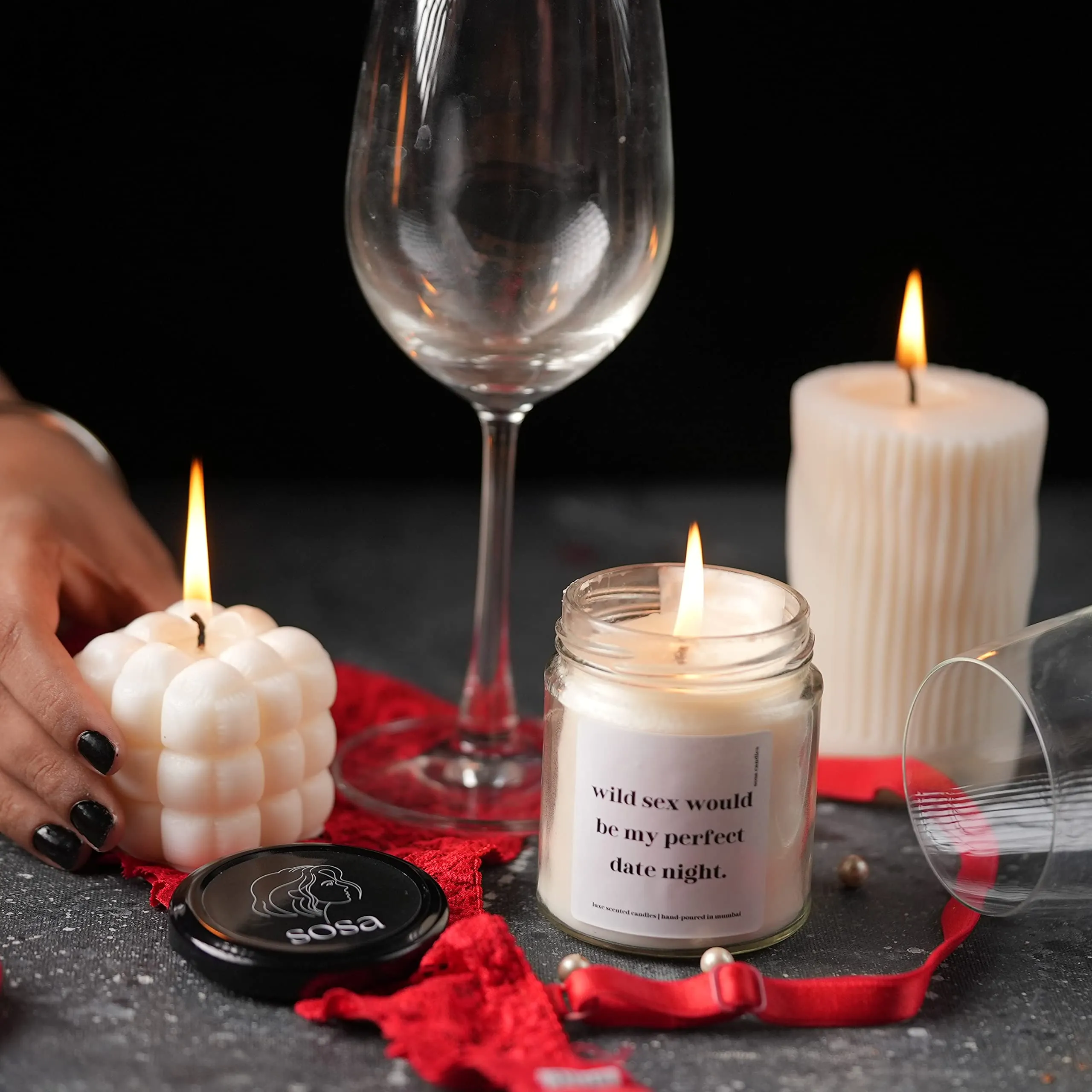 Scented Date Night Candles | Scented Candles for Date Night Decoration | Scented Candles for Bedroom | Valentine Gifts for Couples | Romantic Candle Gifts for Him Her Wife Husband Girlfriend, 40hrs