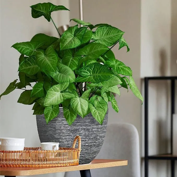 SG Traders ™ Large Round Plastic Spiral Garden Plant Pot
