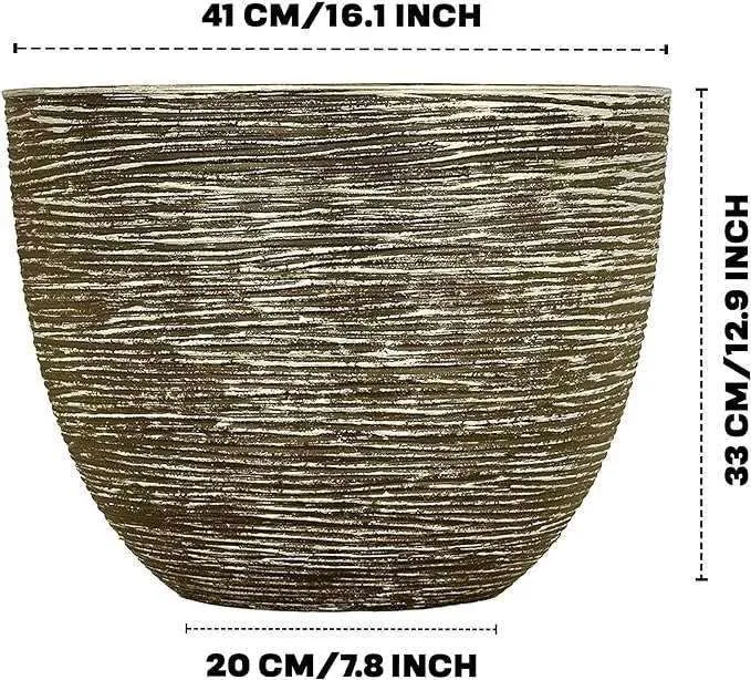 SG Traders ™ Large Round Plastic Spiral Garden Plant Pot
