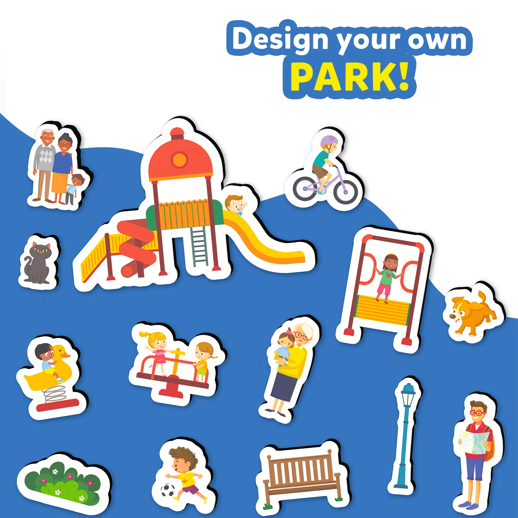 Skillmatics Creative Toy Magnetopia - Design Your City, Interactive Pretend Play Set For Kids, Toddlers, 60  Magnetic Pieces, Preschool Learning Game, Gifts for Boys & Girls Ages 3, 4, 5, 6, 7