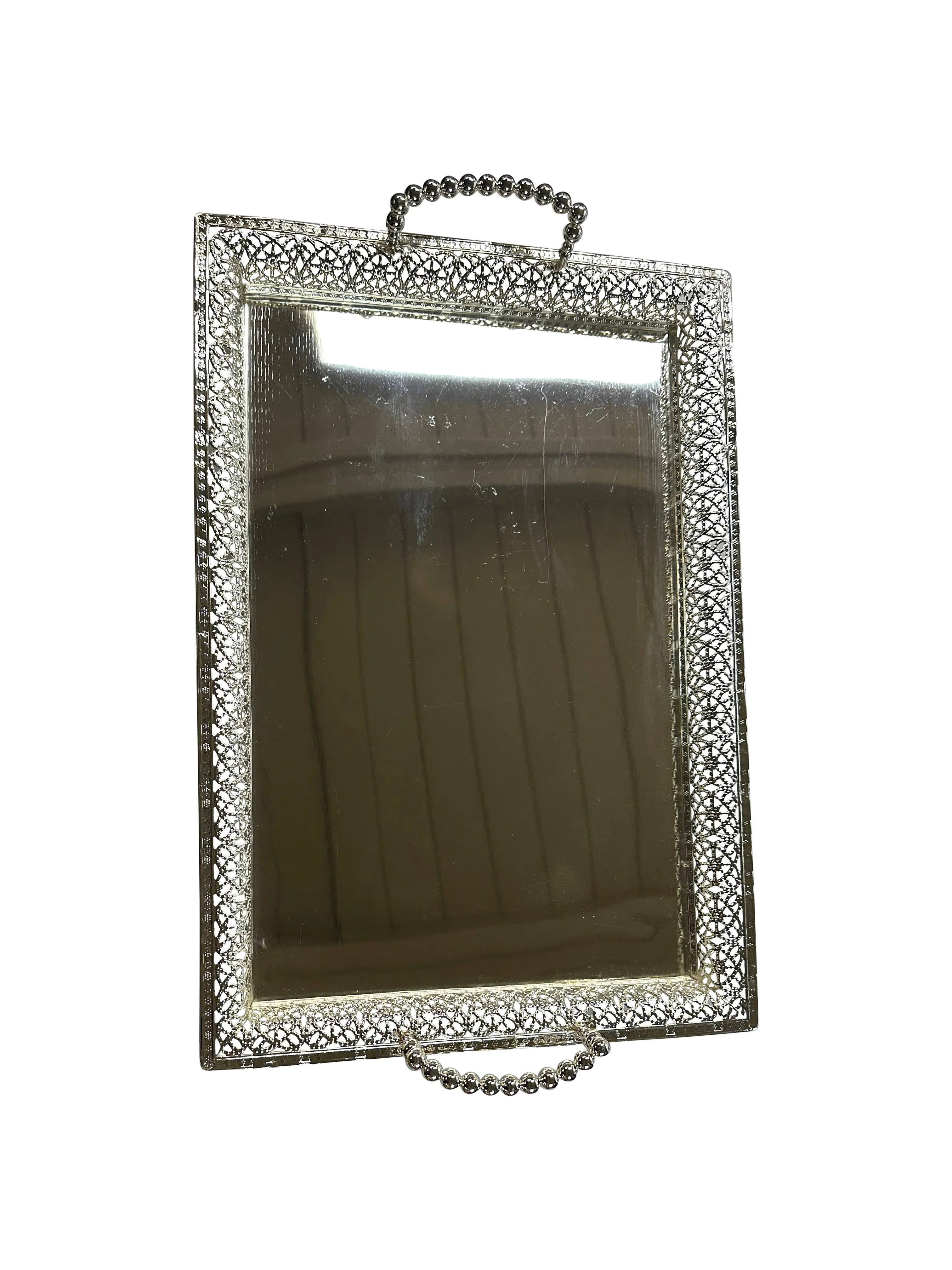 Small Shirni Tray With Handles in Silver