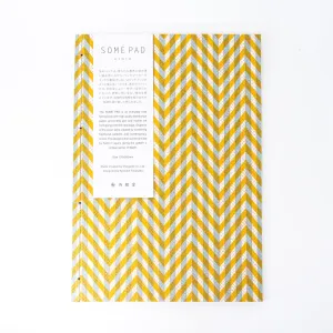 SOME PAD Yellow Yuzen Washi Japanese Binding Notebook (B5)