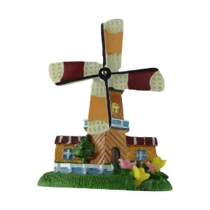 Souvenir Kitchen Magnet Tulips Windmill