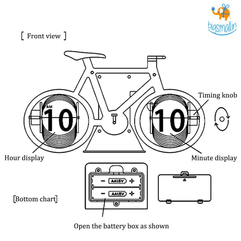 Steel Bicycle Flip Clock